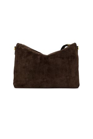 Nora Pouch made of dark brown soft suede GIANNI CHIARINI | BS10225CMPL13827